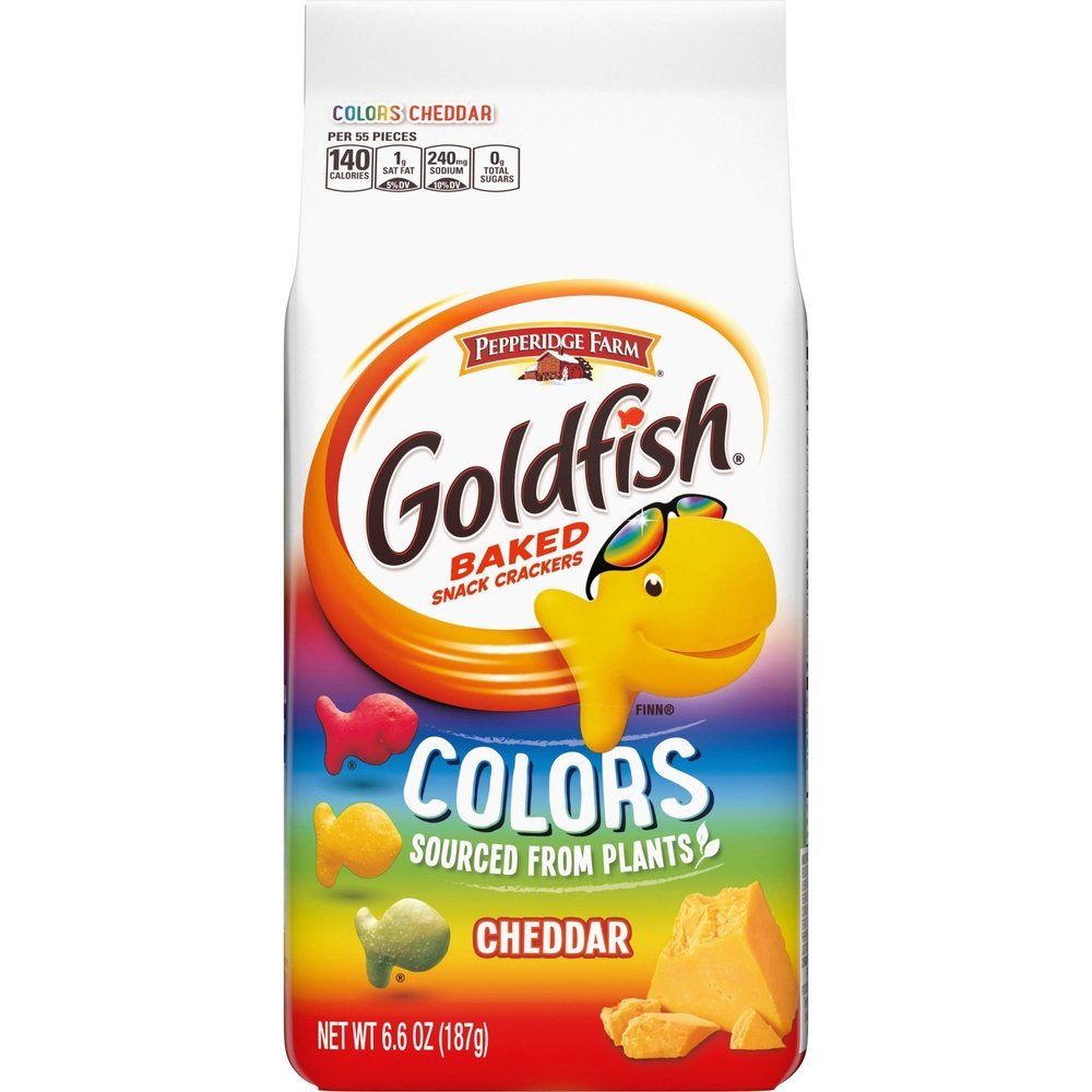 Pepperidge Farm Goldfish Colors Crackers Cheddar 24 x 187g DDM 2025-10