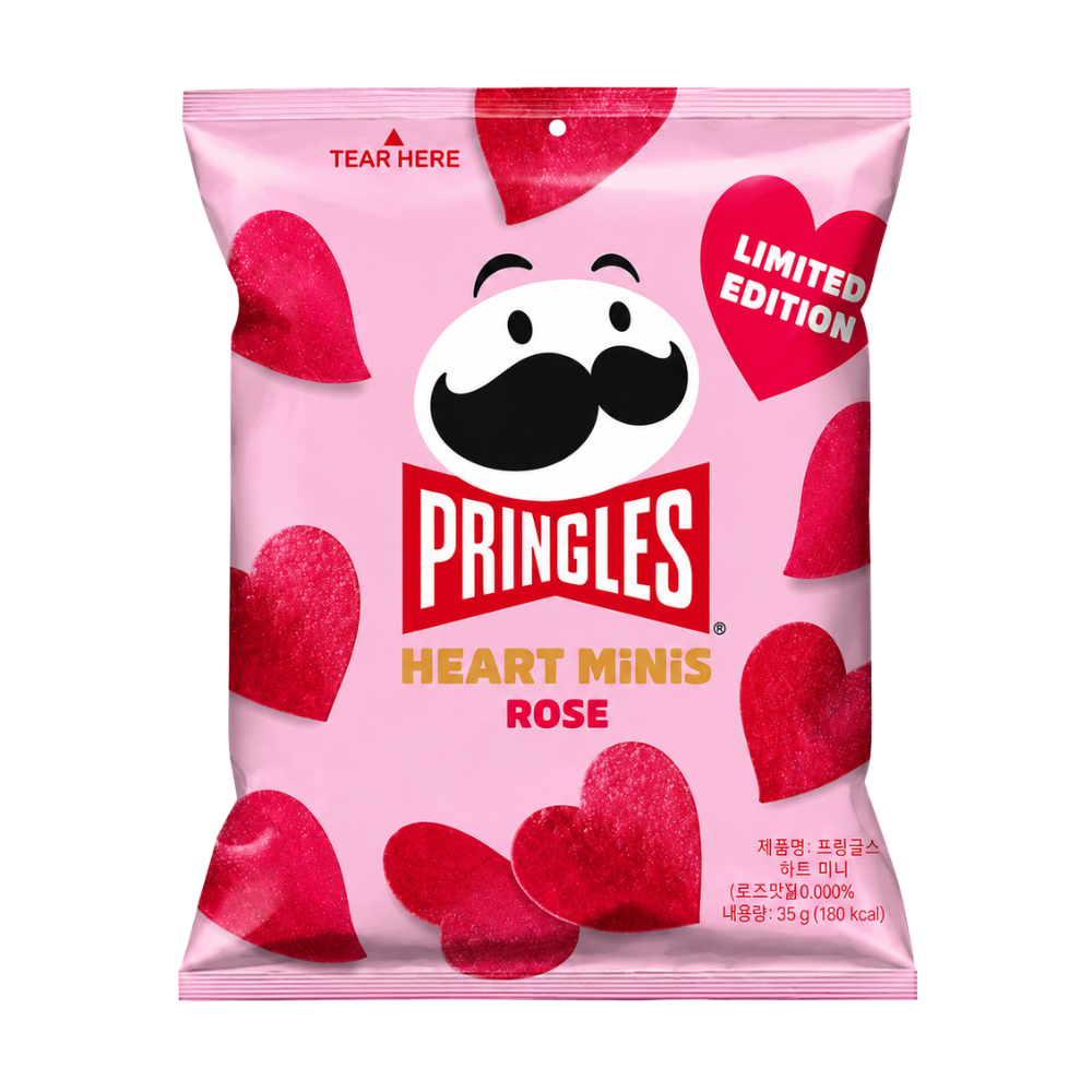 Pringles Hearts Minis Pink 12 x 35g