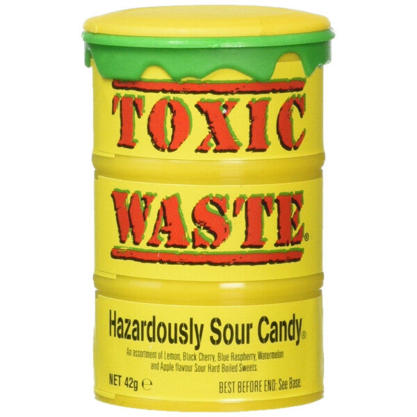 Toxic Waste Yellow Sour Candy Drum 12 x 42g
