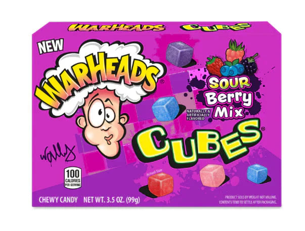 Warheads Cubes Sour Berry 12 x 99g DDM 2025-10