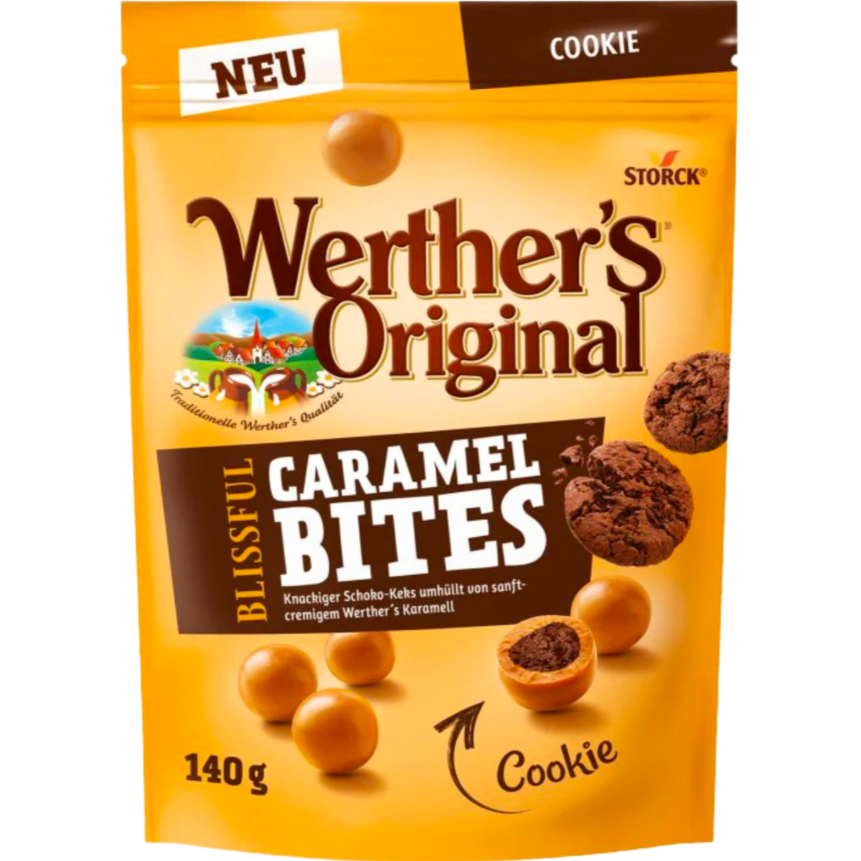 Werther's Original Blissful Caramel Bites Cookie 16 x 140g DDM 2026-10