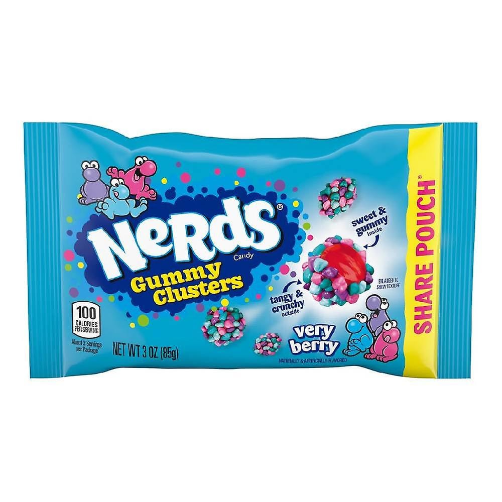 Wonka Nerds Gummy Clusters Very Berry 12 x 85g DDM 2026-09