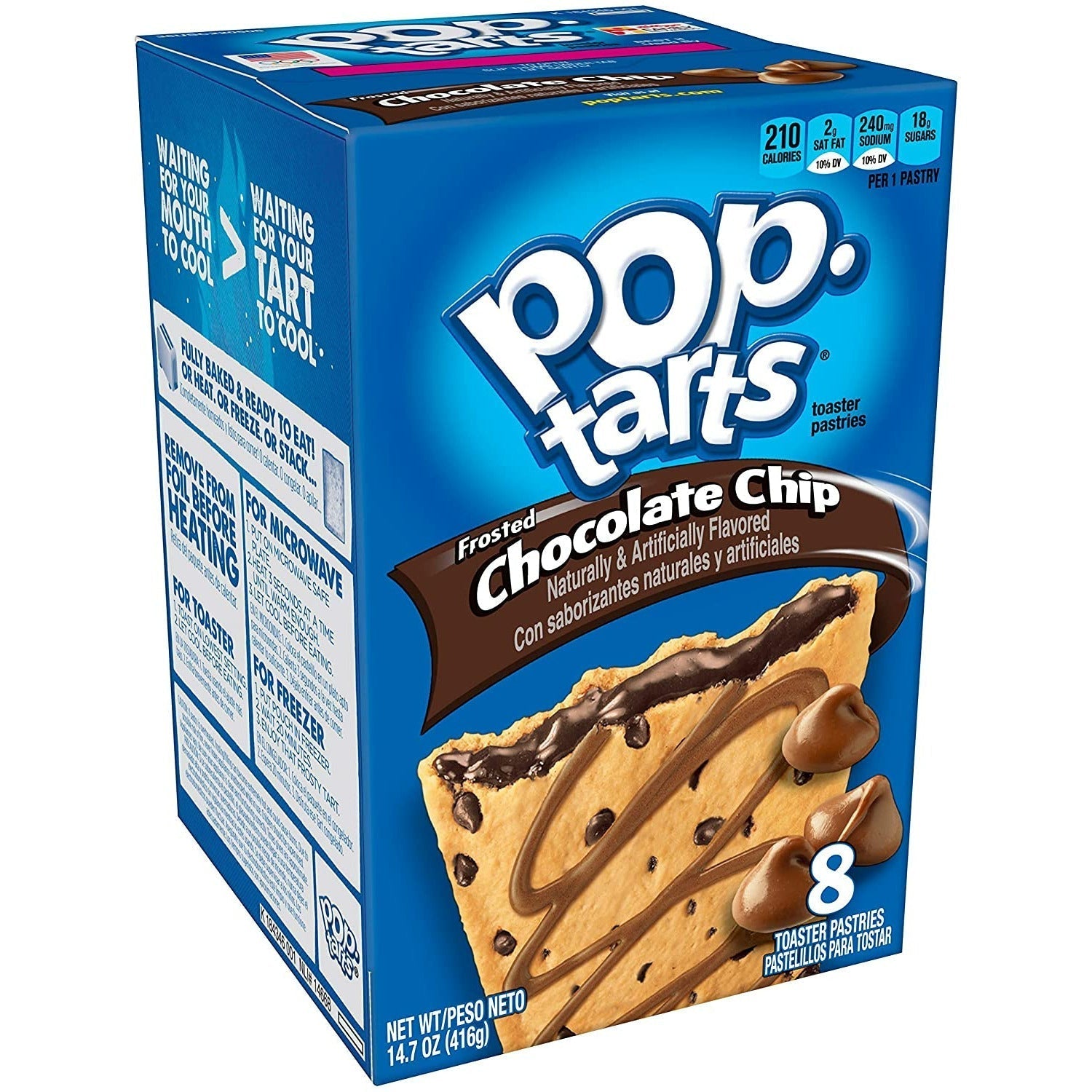 Kellogg's Pop Tarts Frosted Chocolate Chip 12 x 384g Kellogg's Pop Tarts Frosted Chocolate Chip 12 x 384g