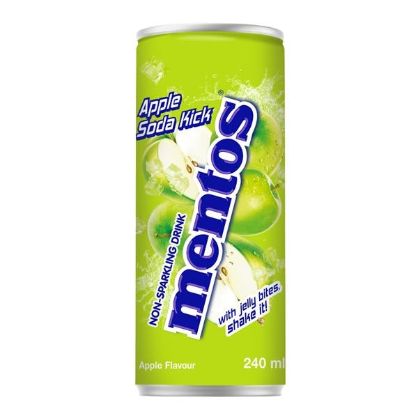 Mentos Soda Kick Can Apple 24 x 240ml